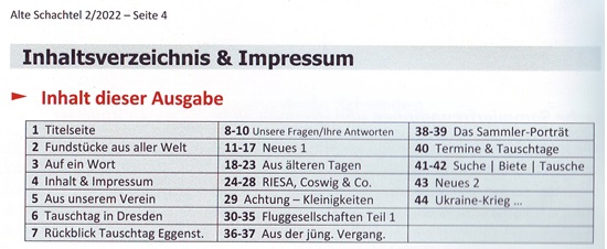 Inhalt Alte Schachtel 04-06/2022