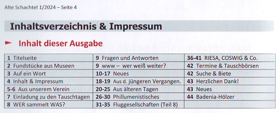 Inhalt Alte Schachtel 01-03/2024